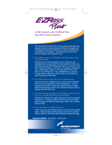 A few reasons your E-ZPass Plus tag didn't work properly.