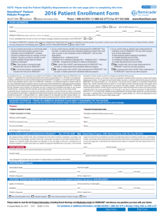 2016 Patient Enrollment Form