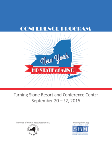 CONFERENCE PROGRAM - New York State Council SHRM