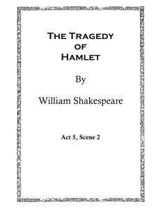 The Tragedy of Hamlet By William Shakespeare