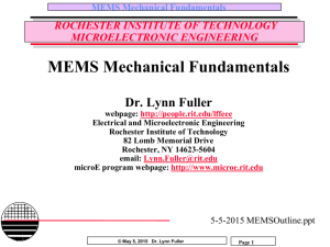 MEMS Mechanical Fundamentals - People