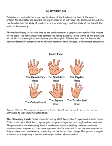 palmistry 101, shapes of hands and fingers
