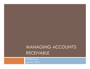 April 2015 Managing Accounts Receivable