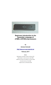 Beginners Introduction to the Assembly Language of ATMEL