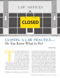 Closing a law practice