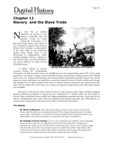 Chapter 11 Slavery and the Slave Trade