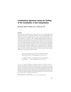 Constitutional Agreement during the Drafting of the Constitution: A