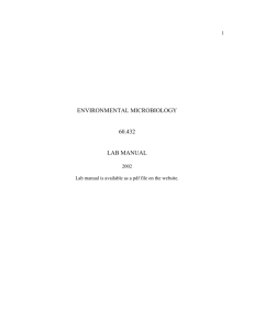 environmental microbiology 60.432 lab manual