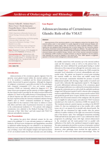 Adenocarcinoma of Ceruminous Glands: Role of the