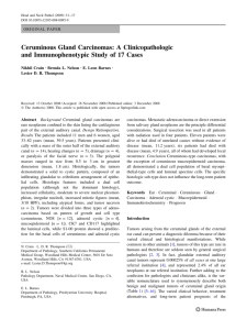 Ceruminous Gland Carcinomas: A Clinicopathologic and