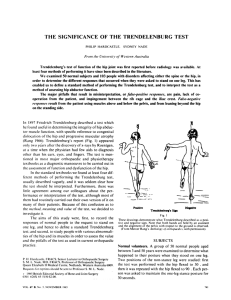 the significance of the trendelenburg test