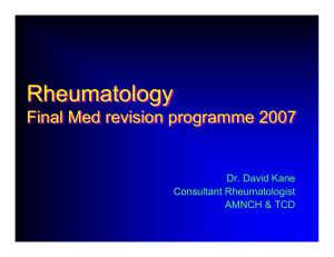 Rheumatology Rheumatology