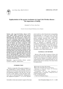 Epiphysiodesis of the greater trochanter in Legg-Calvé