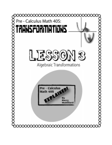 Transformations Lesson 3 - Pure Math 30: Explained!