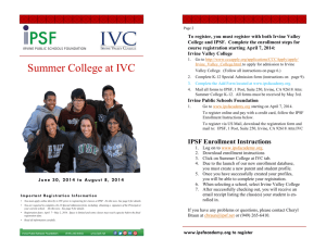 HS College at IVC Catalog