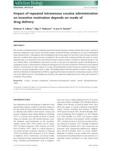 Impact of repeated intravenous cocaine administration on incentive