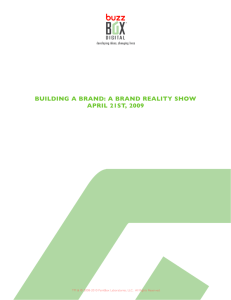 building a brand: a brand reality show april 21st