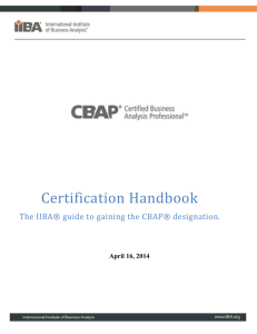 CBAP Handbook