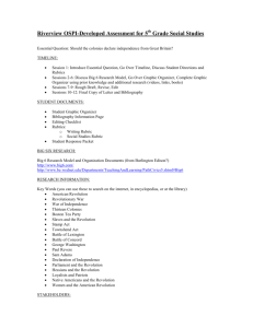 Riverview OSPI-Developed Assessment for 5th Grade Social Studies