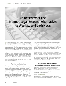 An Overview of Five Internet Legal Research