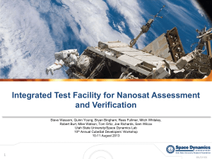 Integrated Test Facility for Nanosat Assessment and Verification