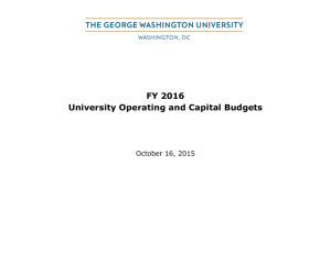 FY 2016 Operating and Capital Budget