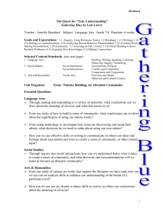 The Quest for “True Understanding” Gathering Blue by Lois Lowry