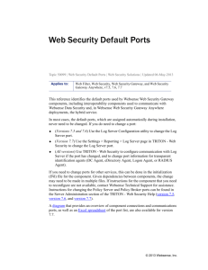 Web Security Default Ports