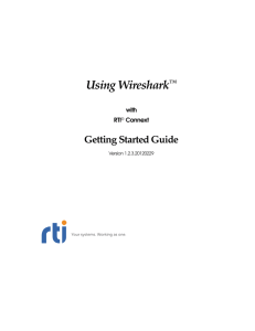 Using Wireshark™ - Community RTI Connext Users
