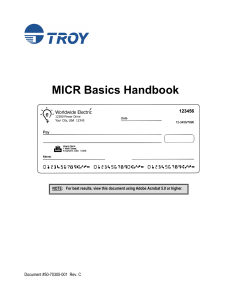 MICR Basics Handbook
