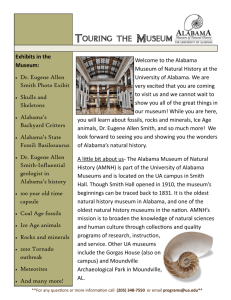 Museum Tour Pre-Visit Guide - Alabama Museum of Natural History