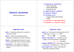 Chemical calculations 1