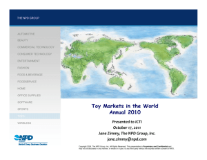Toy Markets in the World 2011 - ICTI : International Council of Toy