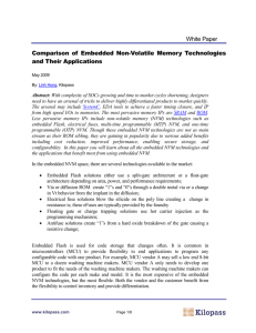 Comparison of Embedded Non-Volatile Memory