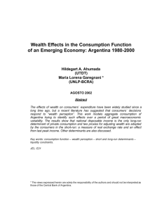 Wealth Effects in the Consumption Function of an Emerging Economy