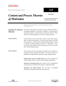 1.4 Content and Process Theories of Motivation