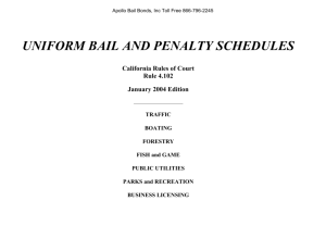 uniform bail and penalty schedules