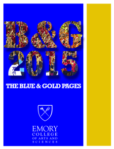 Blue and Gold Pages Click Here - Emory College