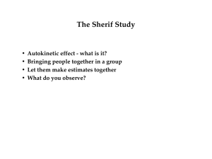 The Sherif Study