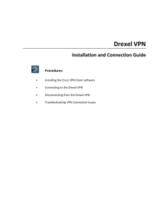 Drexel VPN - Installation and Connection Guide