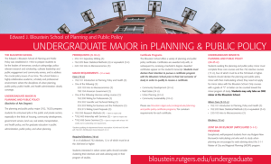 the Planning and Public Policy major brochure