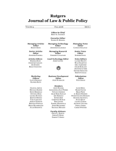 Rutgers Journal of Law & Public Policy - Williams Institute
