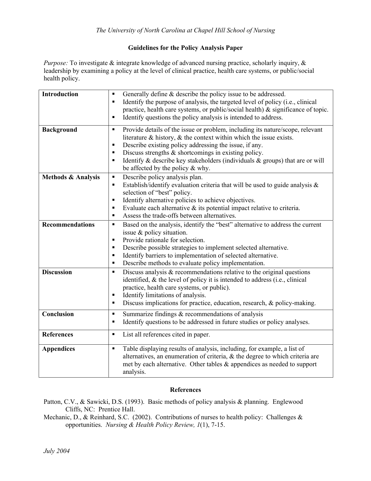 policy analysis essay template