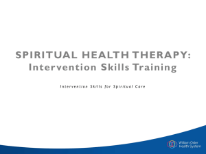 Spiritual Care skills Training