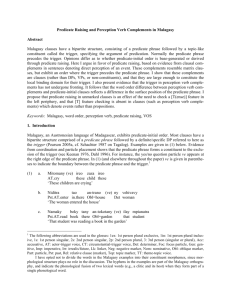 Predicate Raising and Perception Verb Complements in Malagasy