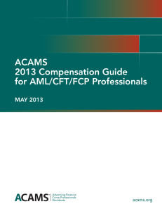 ACAMS 2013 Compensation Guide for AML/CFT/FCP Professionals