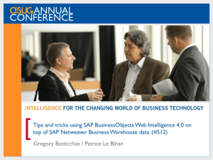 Tips and tricks using SAP BusinessObjects Web