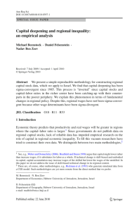 (2011), Capital Deepening and Regional Inequality: An Empirical