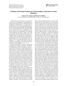 Problems and Pseudo-Problems in Understanding Cooperation in