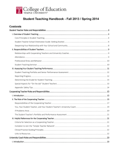 Student Teaching Handbook: